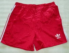 ROTE SPORTHOSE - GLANZSHORTS - SHINY - VINTAGE - ADIDAS - GR. 176