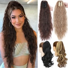 Lockig Klammer Haarteil Zopf