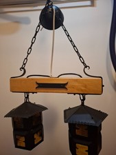 Rustikale Lampe, schwarz
