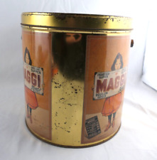 MAGGI SUPPEN Blecheimer Blechdose / H22 x DM22cm / ALT Vintage
