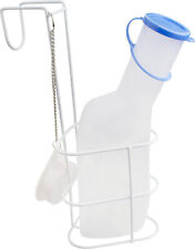 Medi-Inn Urinflasche PP für Männer milchig | 1 Liter Kapazität | mit Betthalter