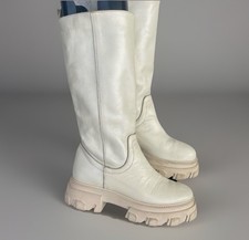 Plateau Stiefel Creme/Weiss