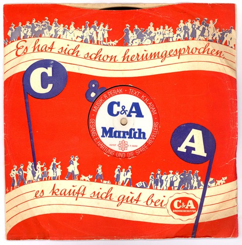 Werbeplatte der firma a - firma, c&a