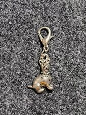 Charm Anhänger Hund Silber 3,3x1,2cm Armband Kette Karabinerhaken Hündchen