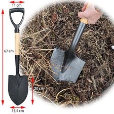 Mini Schaufel Garten Grabe Spitz Spaten Schaufel Stahl Trittkante D-Griff 67cm