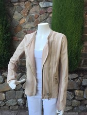 Nude rose leder biker jacke - nude,