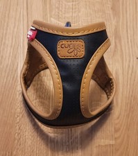 Curli Hundegeschirr Gr 2XS Leder Vegan Schwarz/braun