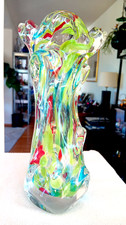 Sehr schwere große Glas Vase
