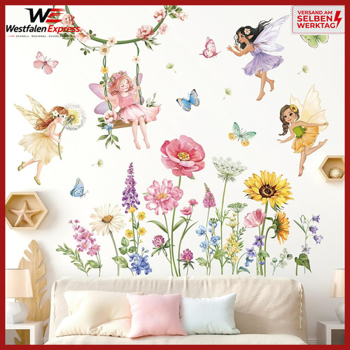 Wandsticker feen blumen - feen,