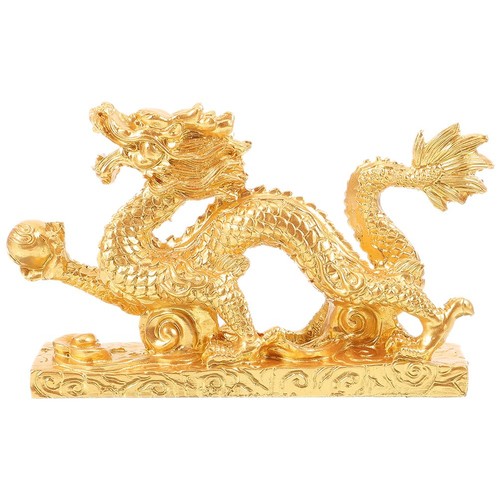 Goldene drachen figur - goldene,