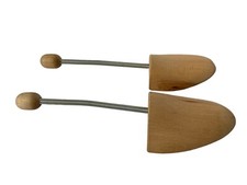 Schuhspanner Vintage Voll Holz Massiv Metall Spiralfeder Strecker Former 43/45