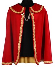 Roter samt umhang - roter,