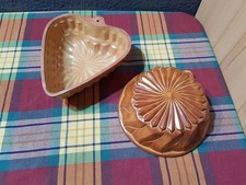 2x Vintage Keramik Backform