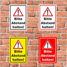 Schild Bitte Abstand halten