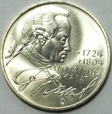 5 DM Emanuel Kant 1974 vorzüglich - stempelglanz, bankfrisch