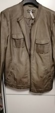 Damen Kunstlederjacke Jacke Übergangsjacke Grau Schlamm Gr. 46 Neu