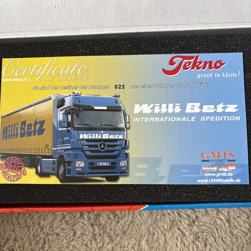 Tekno 63738 willi betz - tekno,