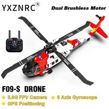 YXZNRC RC Hubschrauber F09-S 2,4G 6CH Gyro GPS Dual Motor Flugzeug RC Helicopter