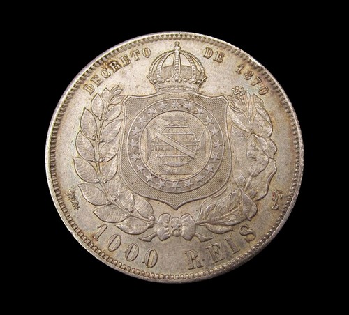 Brasilien 1883 silber 1000 - brasilien,