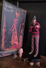 1/6 Sideshow Collectibles Freddy Krüger Nightmare Horror Film Figur Custom Kopf