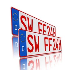 2 KFZ Kennzeichen Rot |