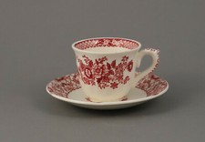 Kaffeetasse mit Untere Mason s "Stratford" England rot