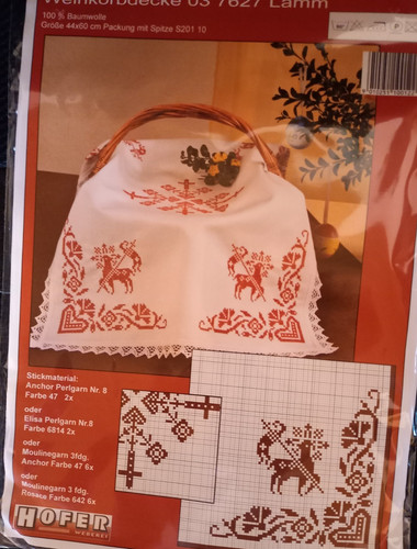 Stickpackung weihekorbdecke - stickpackung,