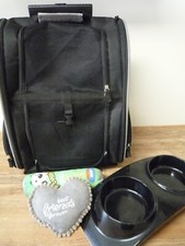 TRIXIE Trolley/Rucksack für Hunde/Katzen schwarz +Zugabe
