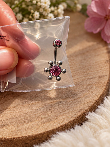 Bauchnabelpiercing silber mit