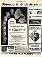 Grammophon - Bechstein - Hupfeld - Bösendorfer (Weihnachtsanzeigen)  c.1911