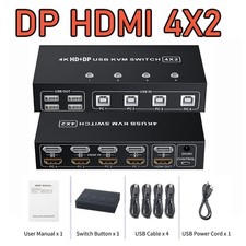 Dual HDMI KVM Switch 4 Port