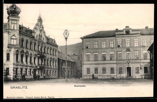 Ansichtskarte graslitz - ansichtskarte,