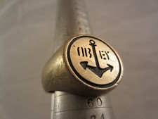 ANKER ⚓OBEY RING SIEGEL SIEGELRING MESSING ANCHOR SKATER SKATEBOARD CLOTHING ALT