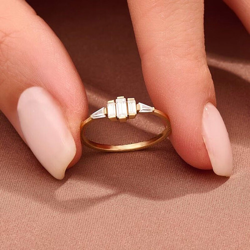 Minimalistischer art deco ring - deco,