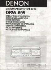 Bedienungsanleitung für Stereo-Kassettendeck Denon DRW-695 - mehrsprachig