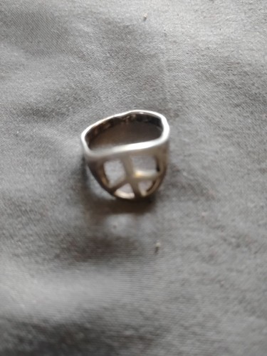Sterling silber peace ring - silber,