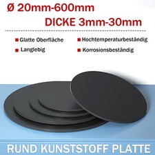 Schwarz Rund PVC Platte