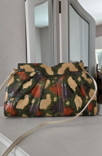 Vintage leder handtasche - leder,
