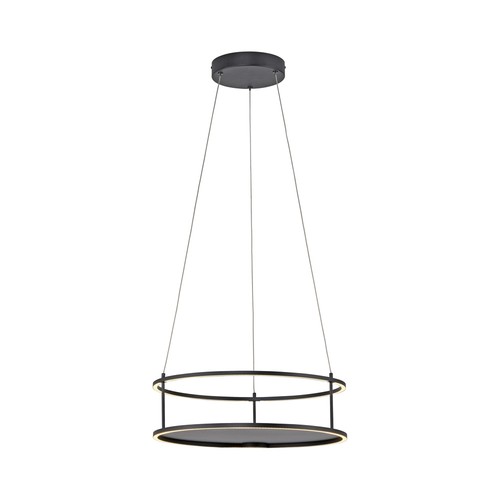 Led pendelleuchte schwarz rund - schwarz,