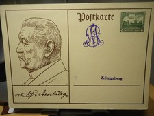 Postkarte / Ganzsache Deutsches Reich 6 Pfennig  Hindenburg