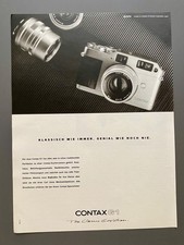 Contax G1 Kamera Carl Zeiss Objektiv 1994 Vintage Ad Werbung Reklame