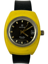 Herrenarmbanduhr Diver Revue Nautic Date Handaufzug FHF ST 96-4, funktioniert