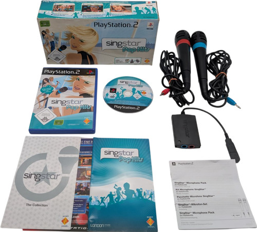 Singstar pop hits ps2 big - ps2, box