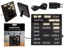 Wort Anzeige Uhr 20x20 cm