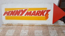 ReklameSchild ,Wegweiser Penny Markt,Alu Schild 123x40,k.Emailschild