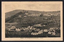 AK Niederreifenberg i. Taunus, Gesamtansicht mit Oberreifenberg und Burgruine 