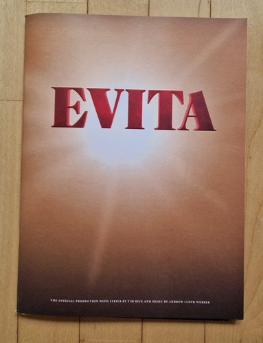 Evita musical programmheft - evita,