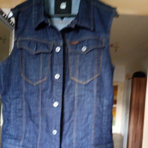 Schöne blaue jeansweste - jeansweste, von