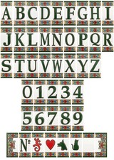 Keramik Hausnummer Zahlen Ziffern Buchstaben Symbole Kacheln Fliesen 3,5 x 7,4cm