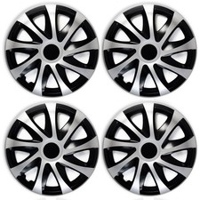 4x Radkappen Radzierblenden Draco CS 15 Zoll Silber Schwarz Set für Toyota